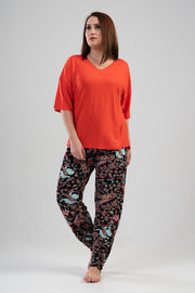 Woman Lycra Wortex Big Size Eres Pyjama Set