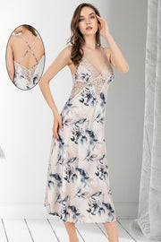 Woman Satin Cream Long Tunic