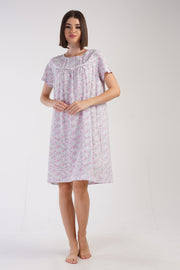 Woman Serra Short Sleeve Grandma Nightgown