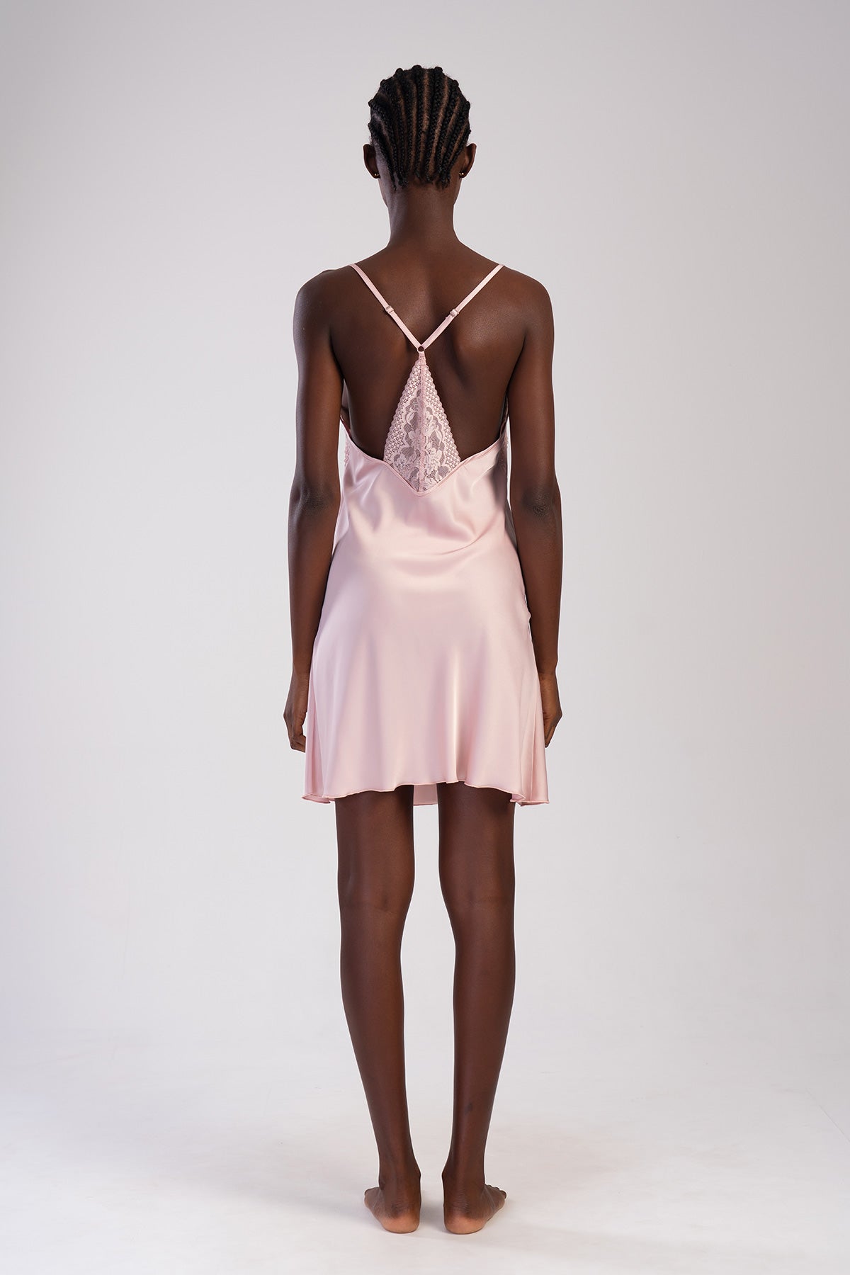 Woman Powder Pink Satin Tunic