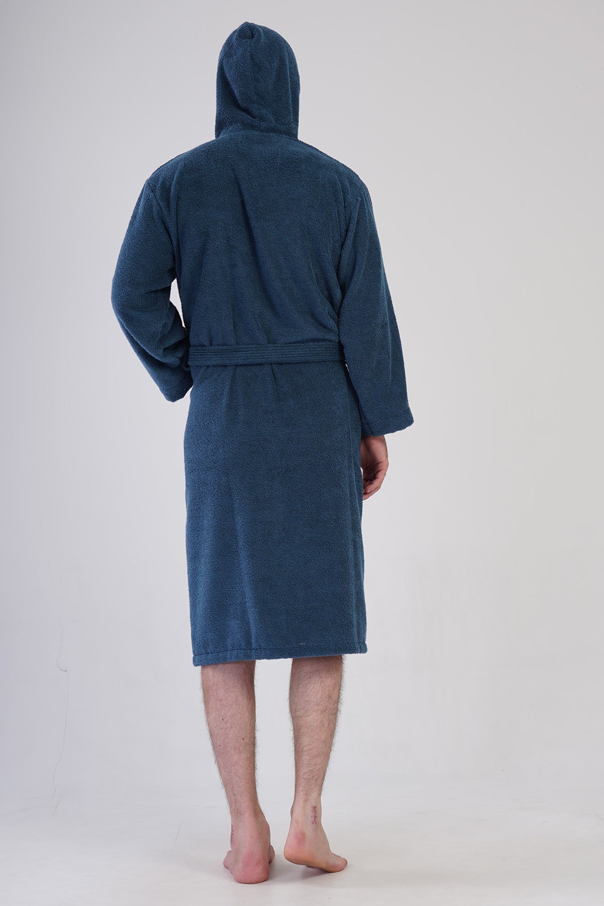 Man Bukle Emerald Hoodie Detail Bathrobe