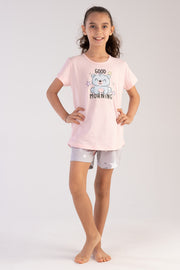 Kids' Girl Big Age Good Morning Short Set