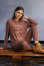 Çiçek Baskılı "Dream It Wish It!" Pijama Takımı