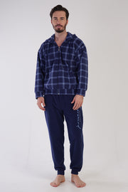 Man Indigo Fleece Pyjama Set