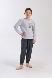 ERKEK COCUK 2IPLIK O YAKA UZUN KOL MANSETLI PIJAMA TAKIM(9-10/15-16)