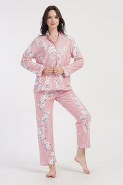 Woman Two Yarn Floya Buttoned Pyjama Set