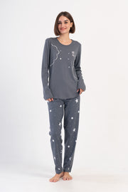 Woman Fume Big Size Interlock Pyjama Set
