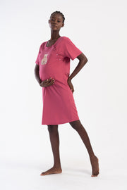 Woman Bordeaux Supreme Short Sleeve Pregnant Tunic