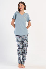 Woman Supreme Silver Big Size Pyjama Set