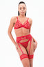 Anastasia Fina Kadın Beyaz Fileli Jartiyerli Sexi Fantezi Gecelik 50947B