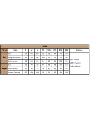Önü Düğmeli Brode Dantelli Kapri Takımı