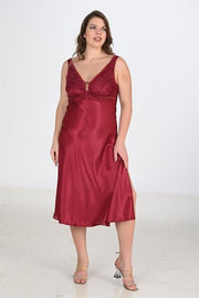 Aria's Closet 2li Bordo Sabahlık Takımı Bigsize 6229 BORDO 2XL