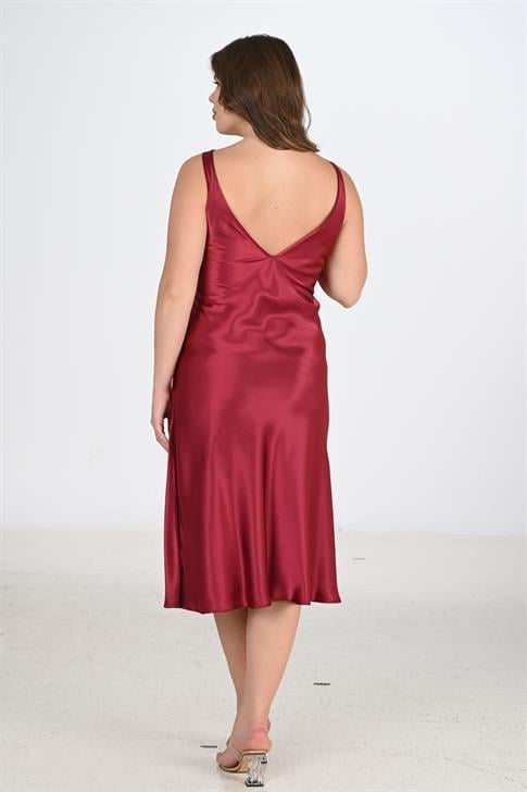 Aria's Closet 2li Bordo Sabahlık Takımı Bigsize 6229