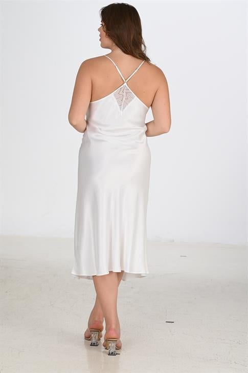Aria's Closet 2li Ekru Sabahlık Takımı Bigsize 6224