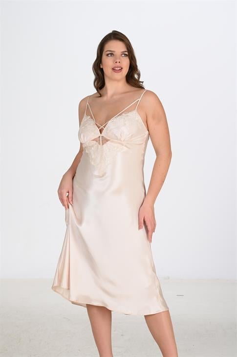 Aria's Closet 2li Fildişi Sabahlık Takımı Bigsize 6222