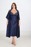 Aria's Closet 2li Lacivert Sabahlık Takımı Bigsize 6228 LACİVERT 2XL