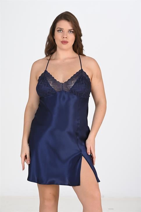 Aria's Closet 2'li Lacivert Sabahlık Takımı Bigsize 6215