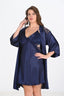 Aria's Closet 2'li Lacivert Sabahlık Takımı Bigsize 6208 LACİVERT 2XL