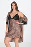 Aria's Closet Büyük Beden 2li Leopar Sabahlık Takımı Bigsize 6203 LEOPAR 2XL