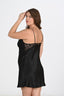 Aria's Closet 2'li Siyah Sabahlık Takımı Bigsize 6213