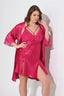 Aria's Closet 2'li Vişne Sabahlık Takımı Bigsize 6212