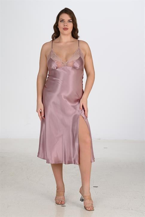 Aria's Closet 2li Vizon Sabahlık Takımı Bigsize 6227 VİZON 2XL