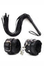 Aria's Closet Deri Bileklik Kırbaç Harness Set Siyah Standart