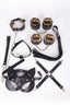 Aria's Closet Deri Harness Leopar Set Siyah Standart