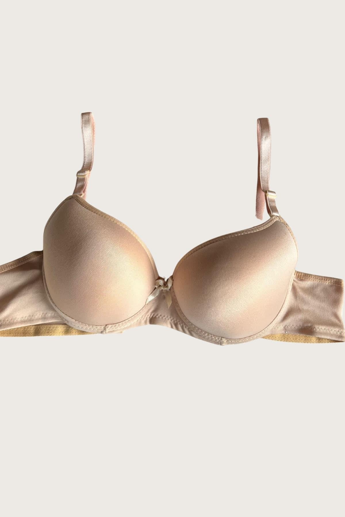 Aria's Closet Mikro Kumaş Push Up Dolgulu Balenli Günlük Tek Destekli Sütyen