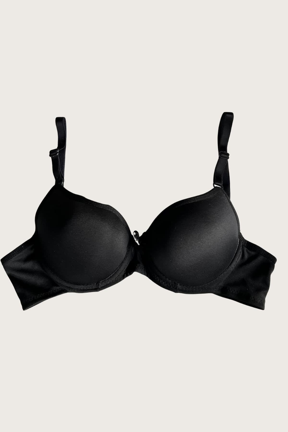 Aria's Closet Mikro Kumaş Push Up Dolgulu Balenli Günlük Tek Destekli Sütyen