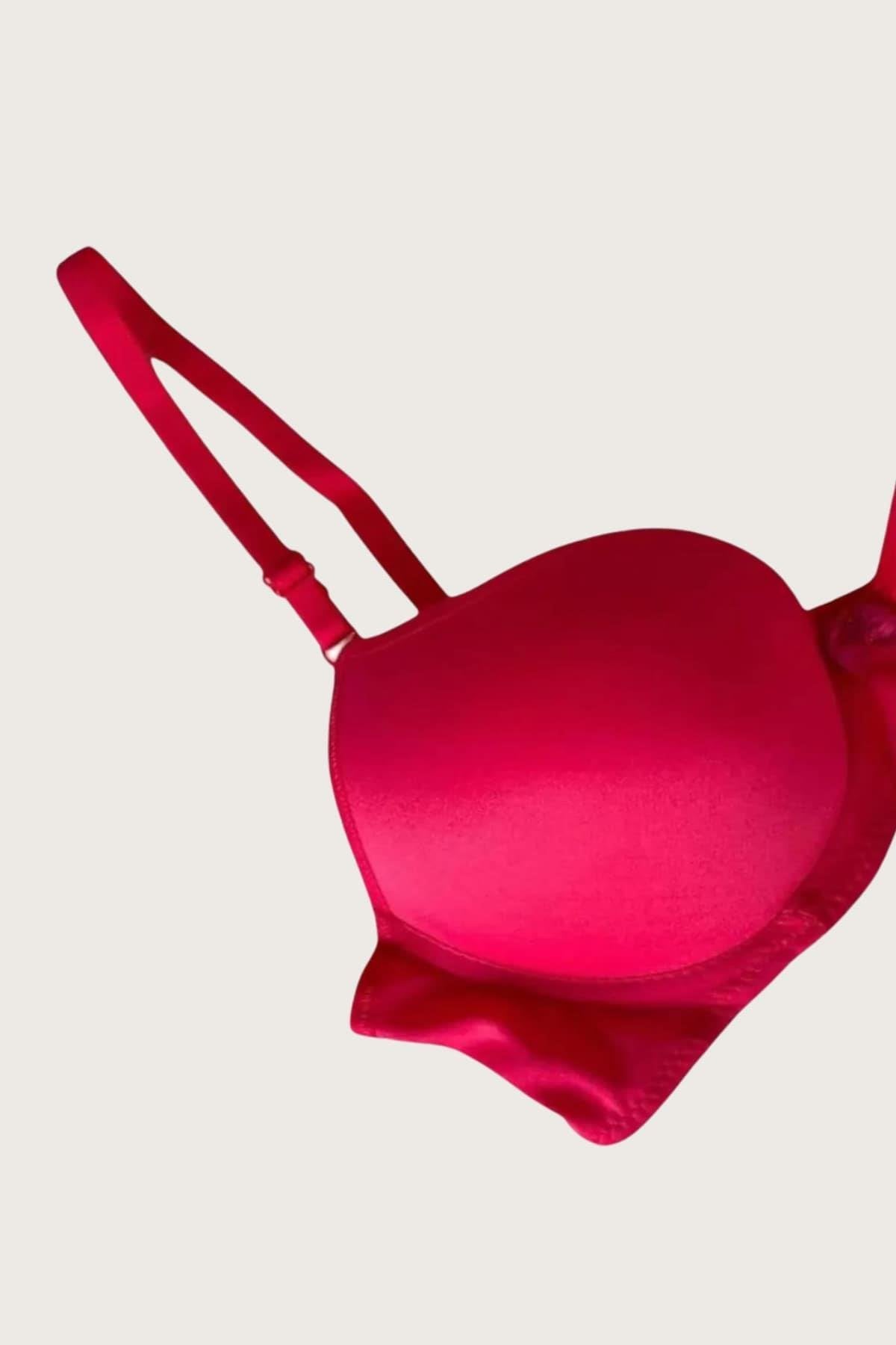 Aria's Closet Mikro Kumaş Push Up Dolgulu Balenli Günlük Tek Destekli Sütyen