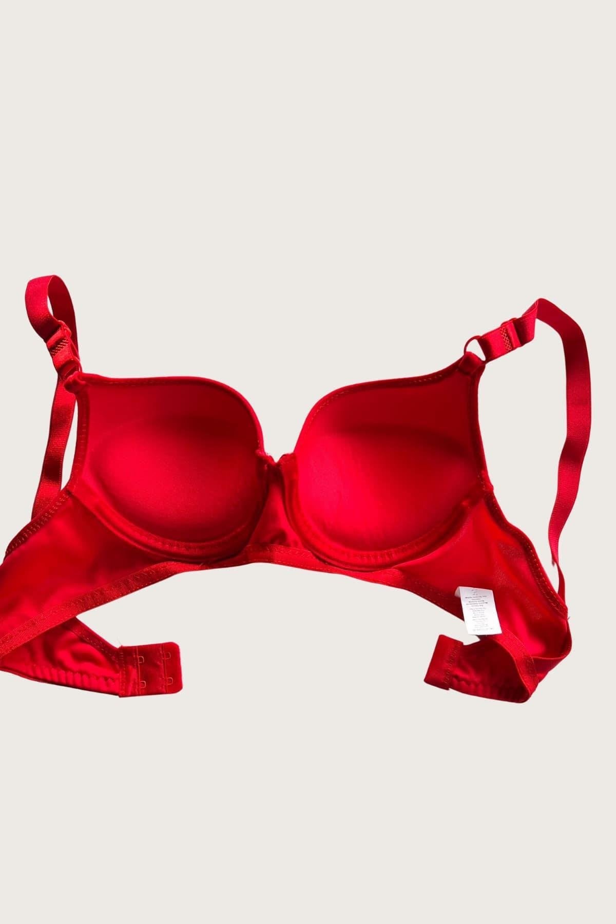 Aria's Closet Mikro Kumaş Push Up Dolgulu Balenli Günlük Tek Destekli Sütyen