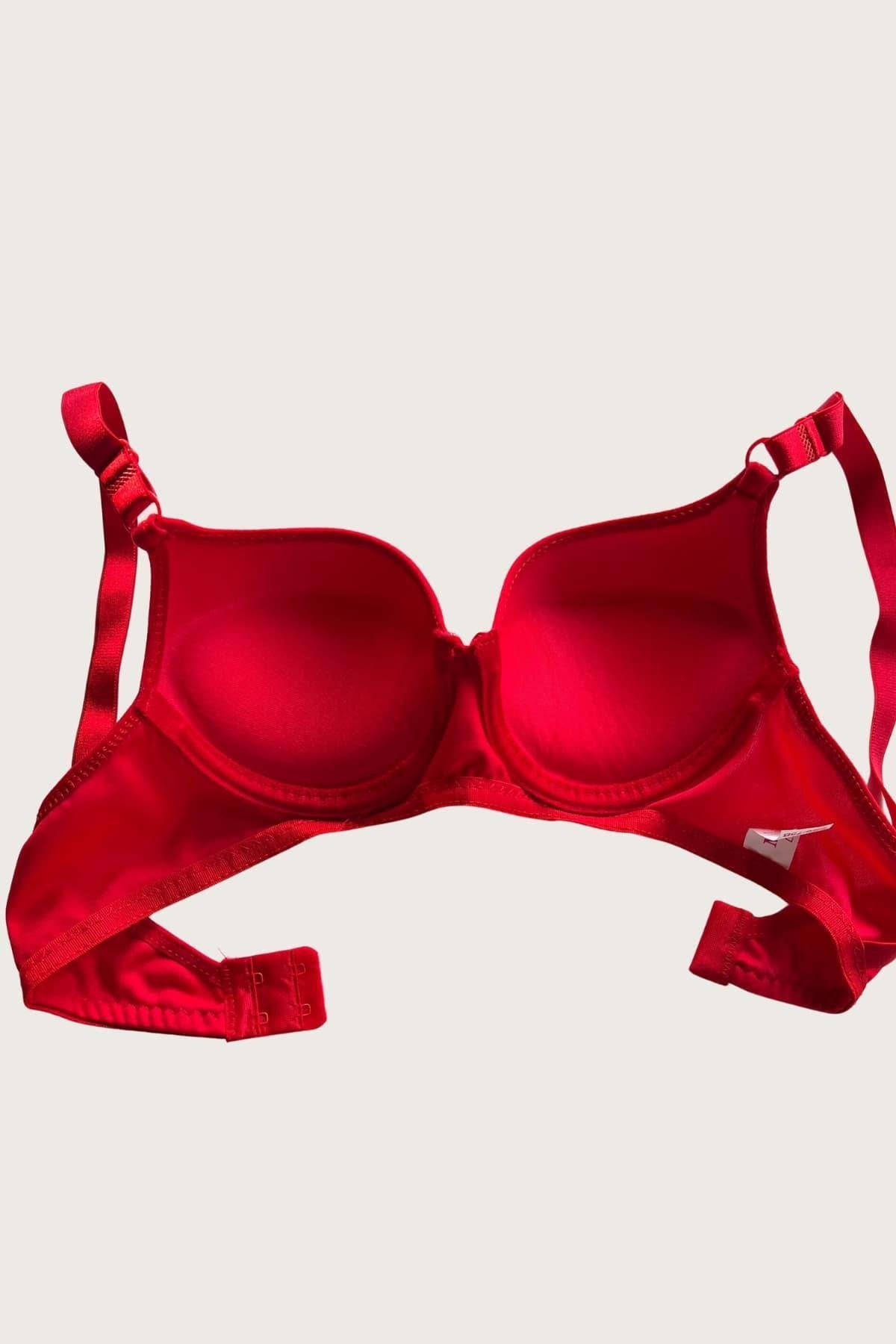 Aria's Closet Mikro Kumaş Push Up Dolgulu Balenli Günlük Tek Destekli Sütyen