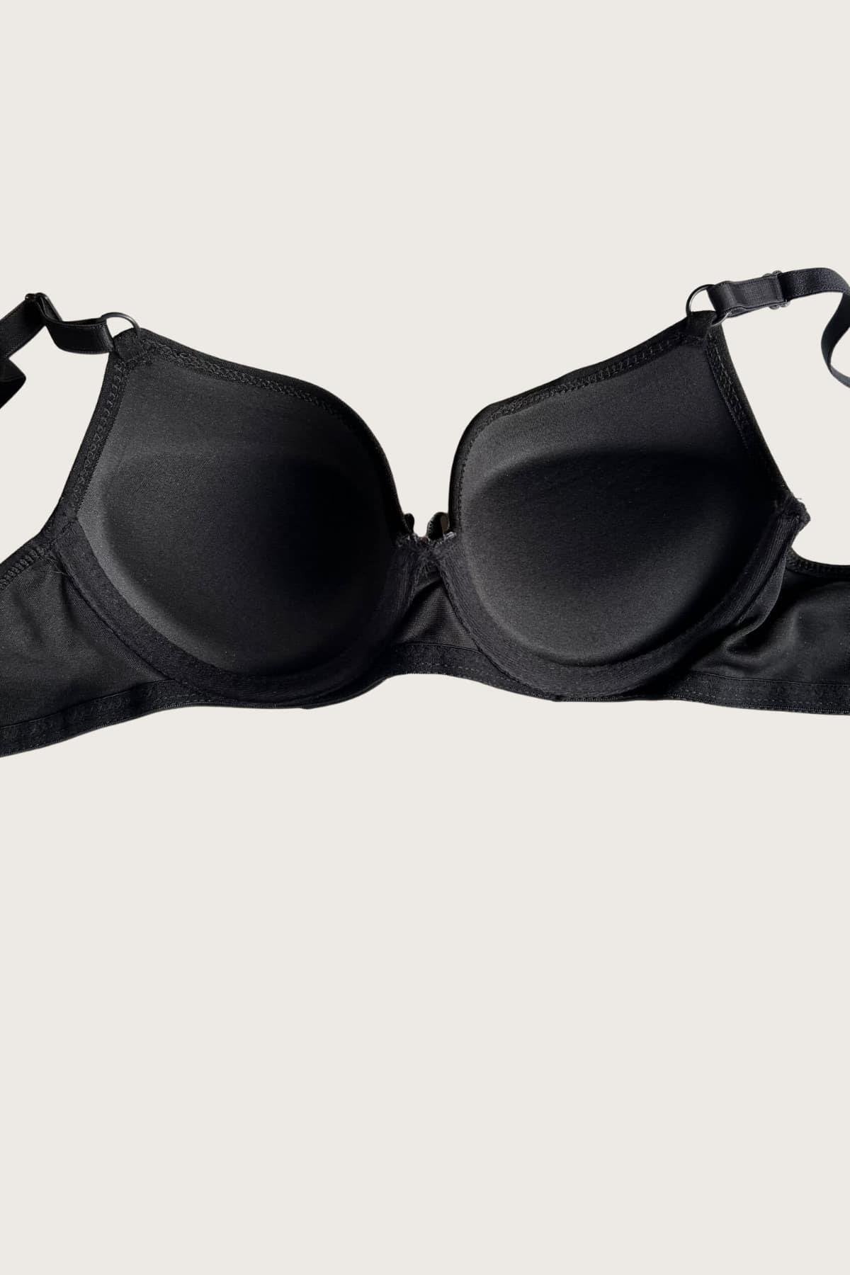 Aria's Closet Mikro Kumaş Push Up Dolgulu Balenli Günlük Tek Destekli Sütyen