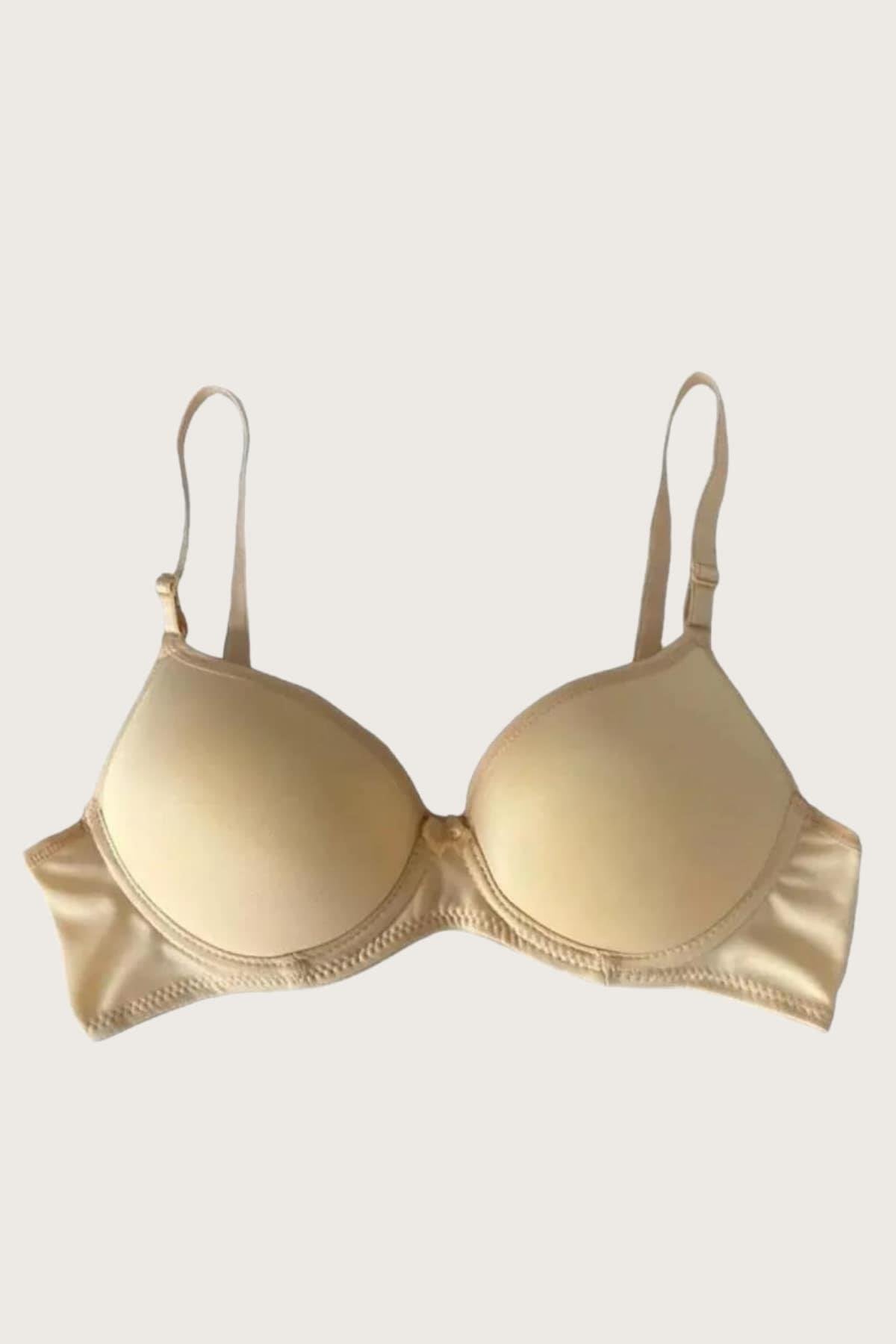 Aria's Closet Mikro Kumaş Push Up Dolgulu Balenli Günlük Tek Destekli Sütyen