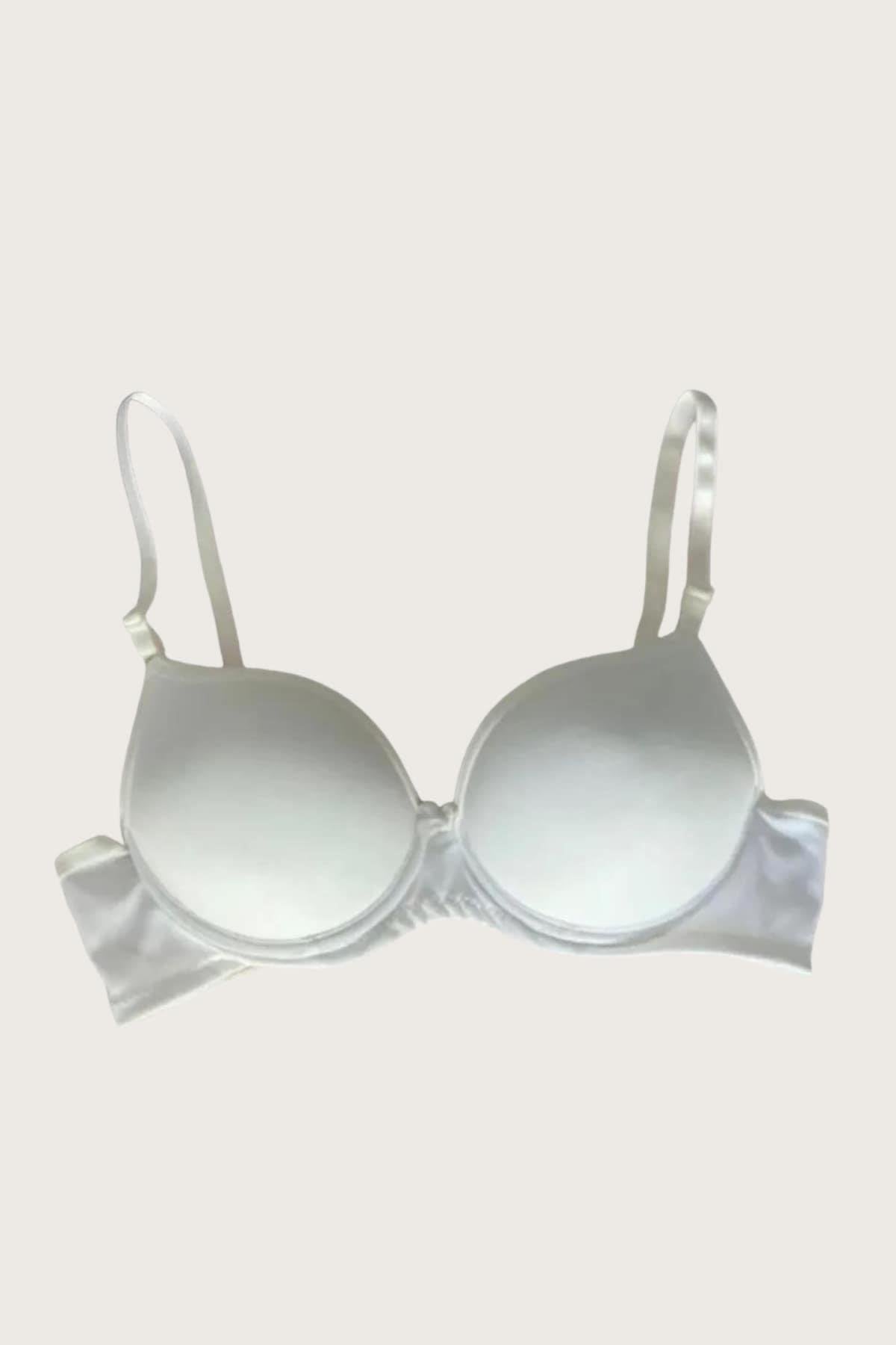 Aria's Closet Mikro Kumaş Push Up Dolgulu Balenli Günlük Tek Destekli Sütyen