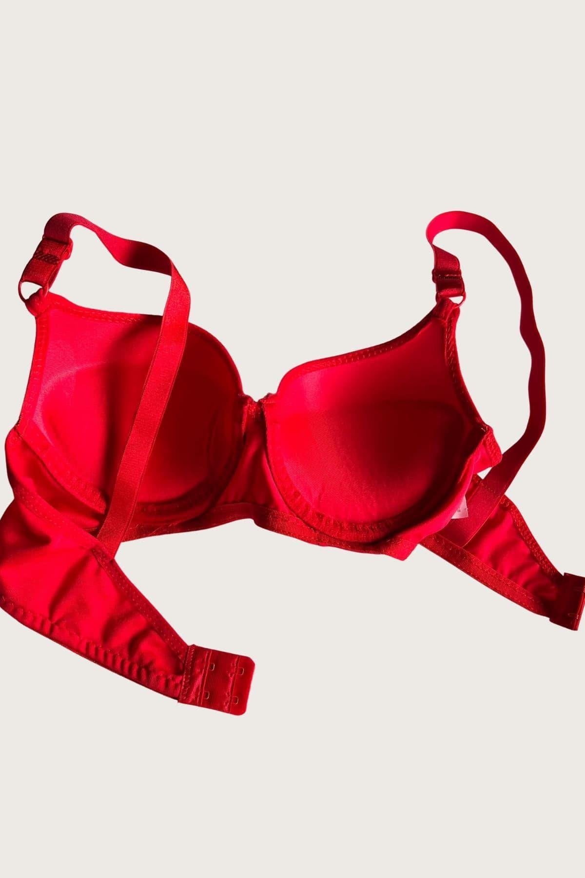 Aria's Closet Mikro Kumaş Push Up Dolgulu Balenli Günlük Tek Destekli Sütyen