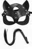 Aria's Closet Kırbaç Maske Deri İkili Takım Siyah Standart
