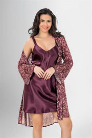 Aria's Closet 2 li Kısa Sabahlık Takımı Desenli Diğer S