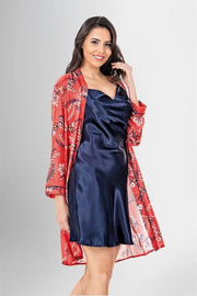 Aria's Closet 2 li Kısa Sabahlık Takımı Desenli Diğer S