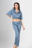 Aria's Closet 2'li Desenli Saten Pijama Takımı Görsel S