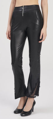 MOONLİGHT 334 SİYAH DERİ GÖRÜNÜMLÜ PANTOLON STD