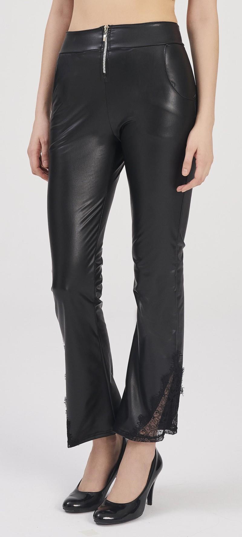 MOONLİGHT 334 SİYAH DERİ GÖRÜNÜMLÜ PANTOLON STD