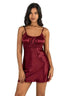 Aria's Closet Bordo Kısa Saten Gecelik 8208 BORDO S