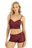 Aria's Closet Bordo Saten Şort Takımı 9219 BORDO S