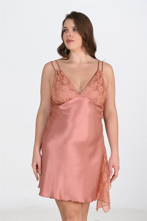 Aria's Closet Büyük Beden Bakır Gecelik  2109 BAKIR 2XL