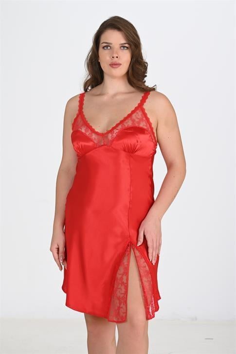 Aria's Closet Büyük Beden Kırmızı Gecelik 2102