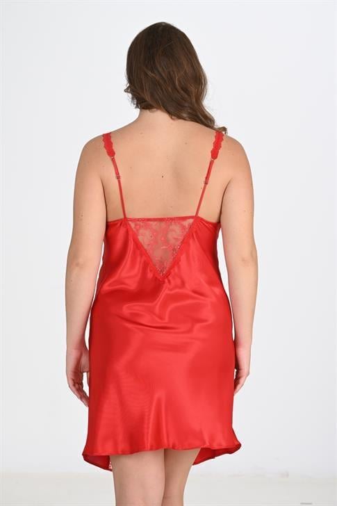 Aria's Closet Büyük Beden Kırmızı Gecelik 2102