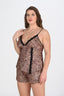 Aria's Closet Büyük Beden Leopar Desenli Şort Takımı 1074 LEOPAR 2XL