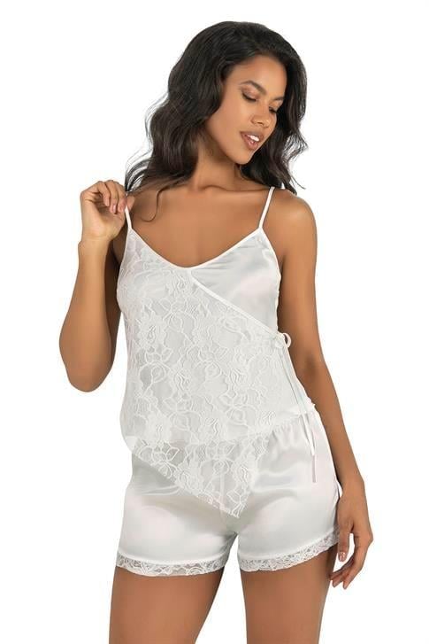 Aria's Closet Ekru Saten Şort Takımı 9204 EKRU S